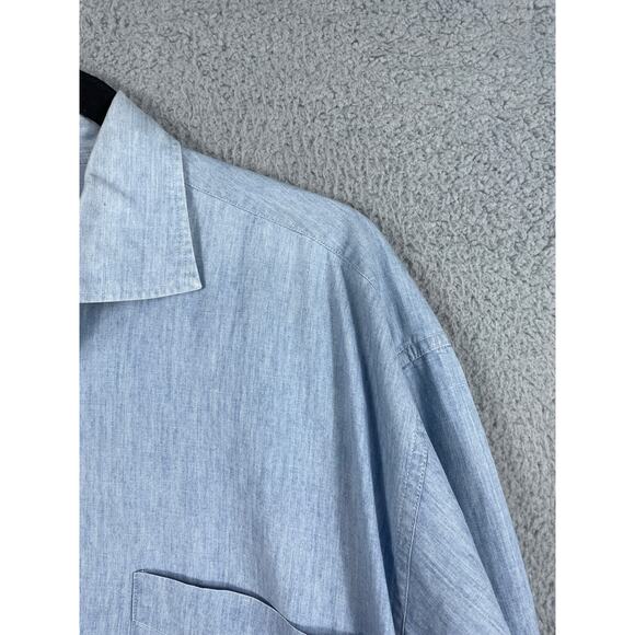 Boss By Hugo Boss Mens Size L Light Blue Long Sleeve Button Up Shirt - Picture 6 of 12